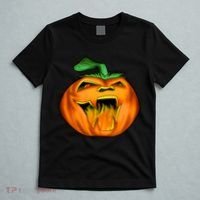 Fanged Fire Jack O' Lantern Pumpkin Halloween T-Shirt thumb 5
