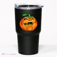 Fanged Fire Jack O' Lantern Pumpkin Halloween Tumbler thumb 0