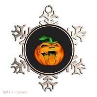 Fanged Fire Jack O' Lantern Pumpkin Halloween Ornament thumb 0