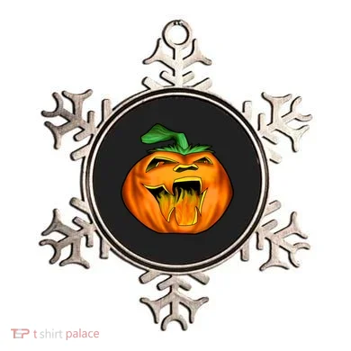 Fanged Fire Jack O' Lantern Pumpkin Halloween Ornament