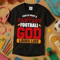 Fantasy Football God Kids T-Shirt thumb 3