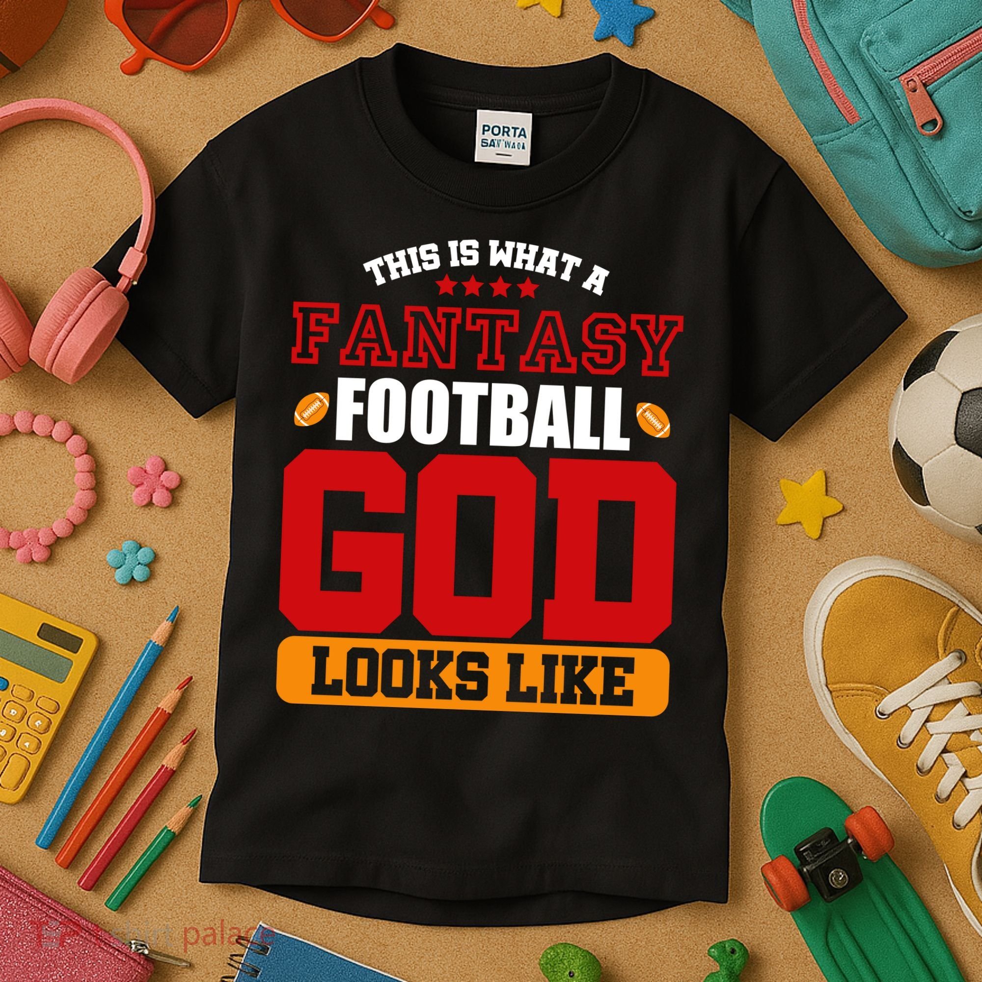 Fantasy Football God Kids T-Shirt