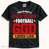 Fantasy Football God Kids Tie-Dye T-Shirt thumb 0