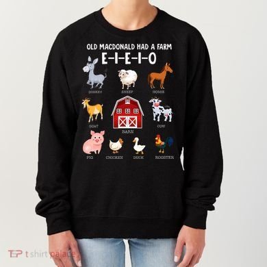 Farm Animals Old MacDonald Had A Farm EIEIO Women's Sweatshirt