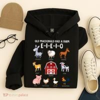 Farm Animals Old MacDonald Had A Farm EIEIO Hoodie thumb 4
