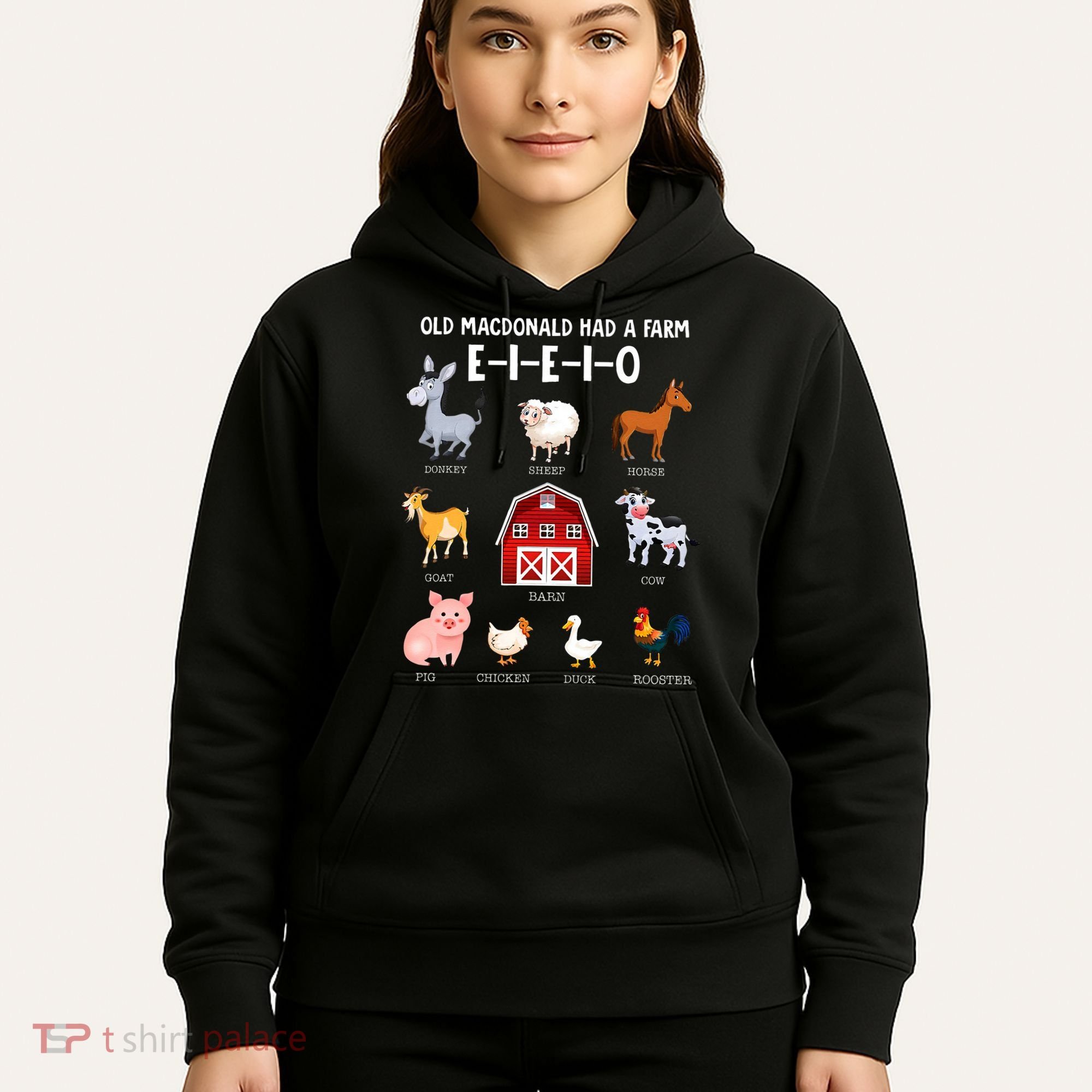Farm Animals Old MacDonald Had A Farm EIEIO Hoodie