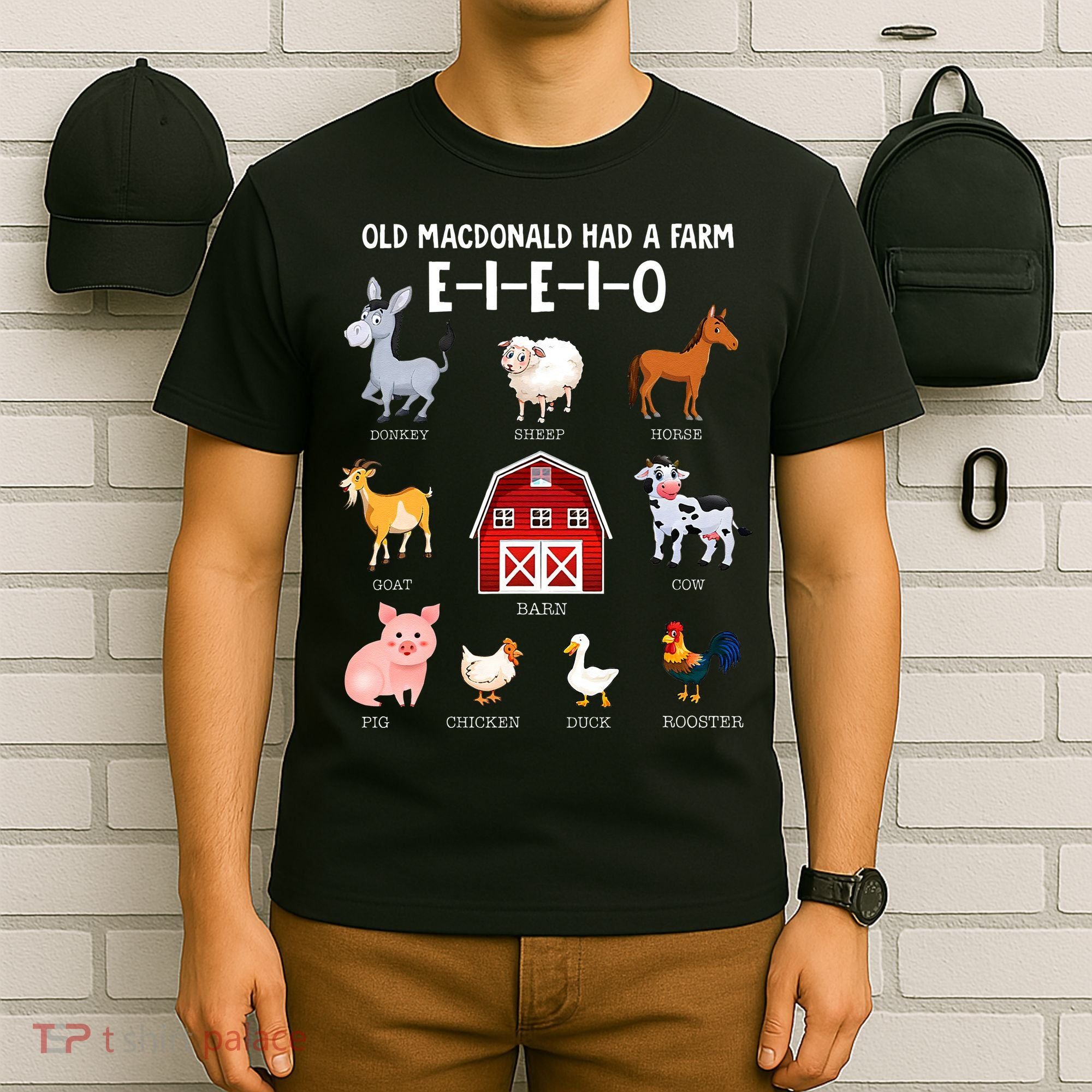 Farm Animals Old MacDonald Had A Farm EIEIO T-Shirt