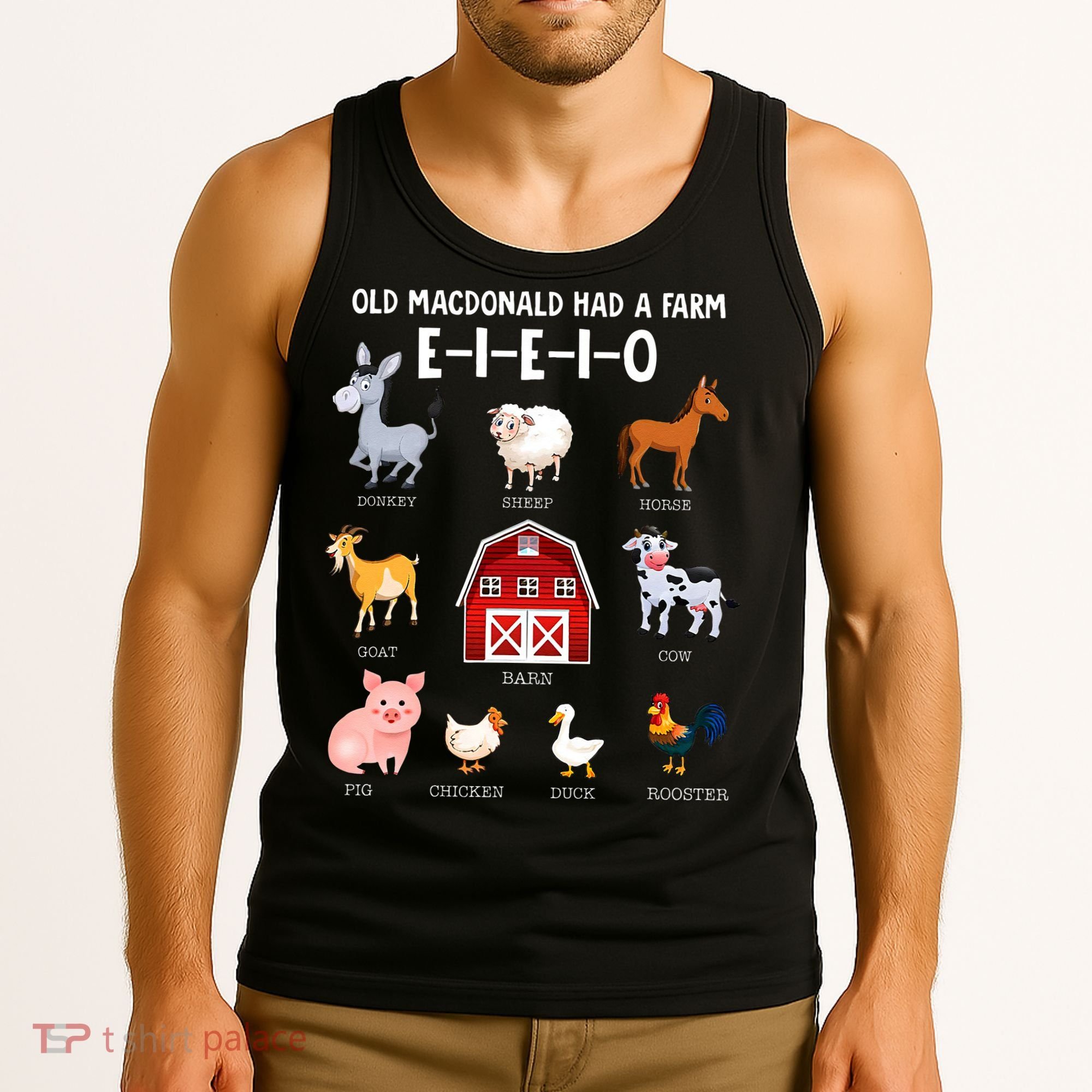 Farm Animals Old MacDonald Had A Farm EIEIO Tank Top