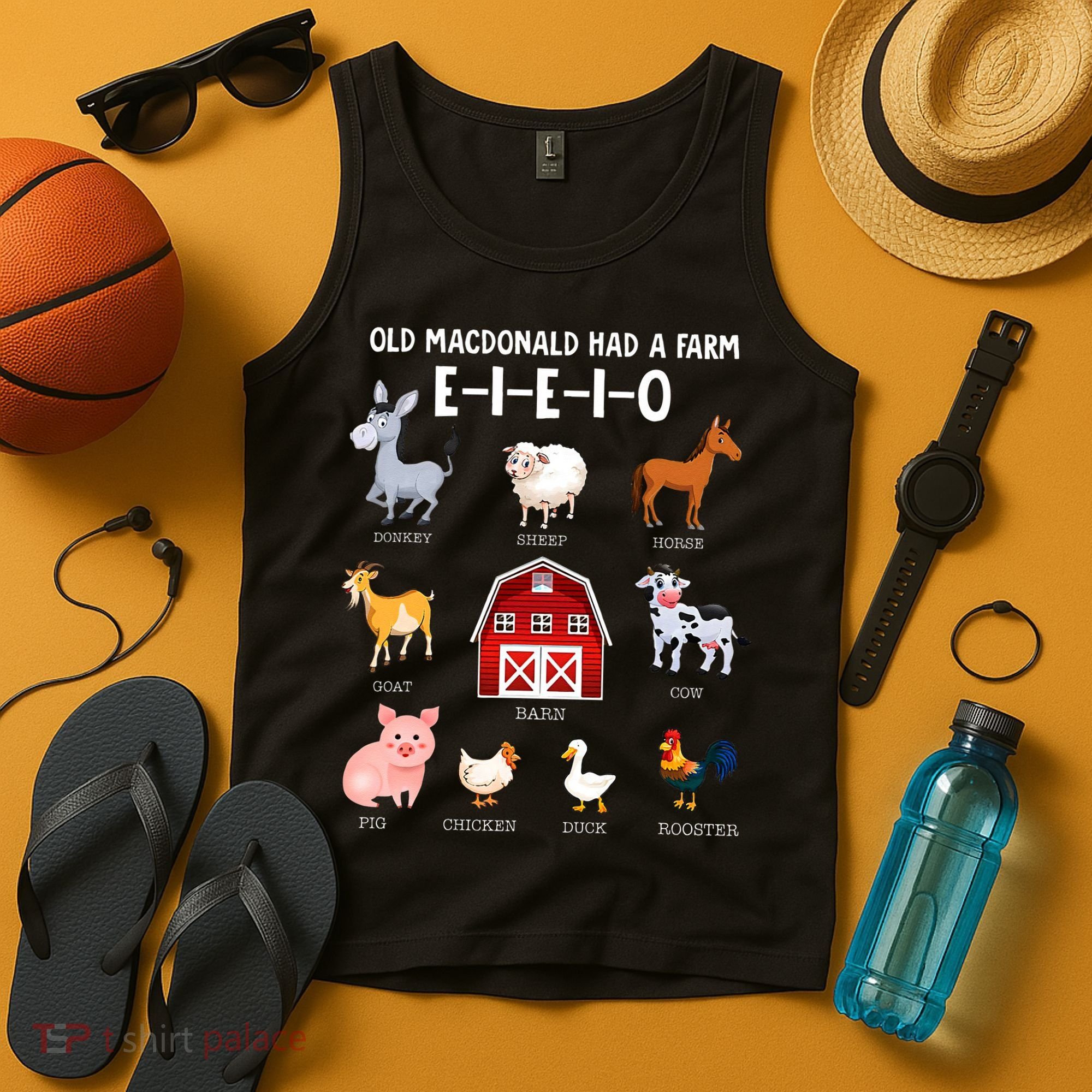 Farm Animals Old MacDonald Had A Farm EIEIO Tank Top