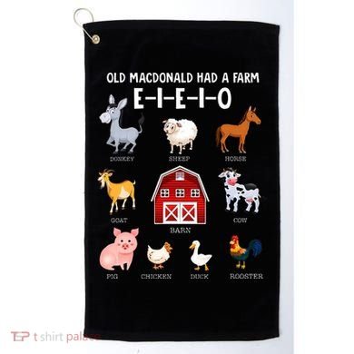 Farm Animals Old MacDonald Had A Farm EIEIO Golf Towel