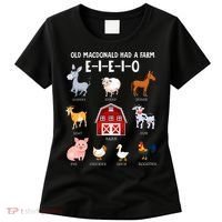 Farm Animals Old MacDonald Had A Farm EIEIO Women's T-Shirt thumb 0