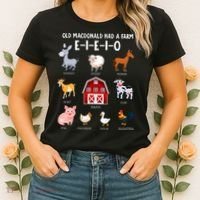 Farm Animals Old MacDonald Had A Farm EIEIO Women's T-Shirt thumb 2