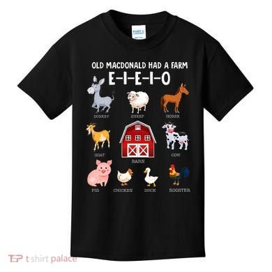 Farm Animals Old MacDonald Had A Farm EIEIO Kids T-Shirt