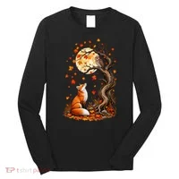 Fox And Owl Autumn Fall Long Sleeve Shirt thumb 0