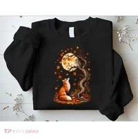 Fox And Owl Autumn Fall Sweatshirt thumb 2