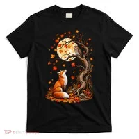 Fox And Owl Autumn Fall T-Shirt thumb 0