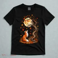 Fox And Owl Autumn Fall T-Shirt thumb 5