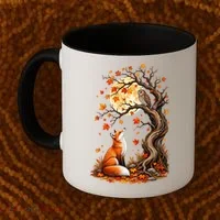 Fox And Owl Autumn Fall Coffee Mug thumb 2