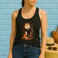 Fox And Owl Autumn Fall Women's Tank Top thumb 2