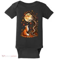 Fox And Owl Autumn Fall Baby Bodysuit thumb 0