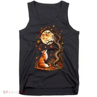 Fox And Owl Autumn Fall Tank Top thumb 0