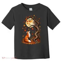 Fox And Owl Autumn Fall Toddler T-Shirt thumb 0