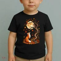 Fox And Owl Autumn Fall Toddler T-Shirt thumb 2