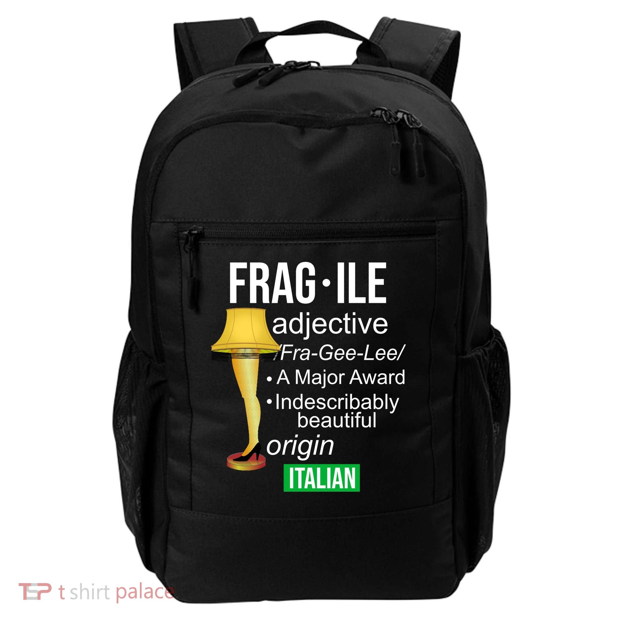 Fragile Adjective Origin Italian A Major Award Backpack