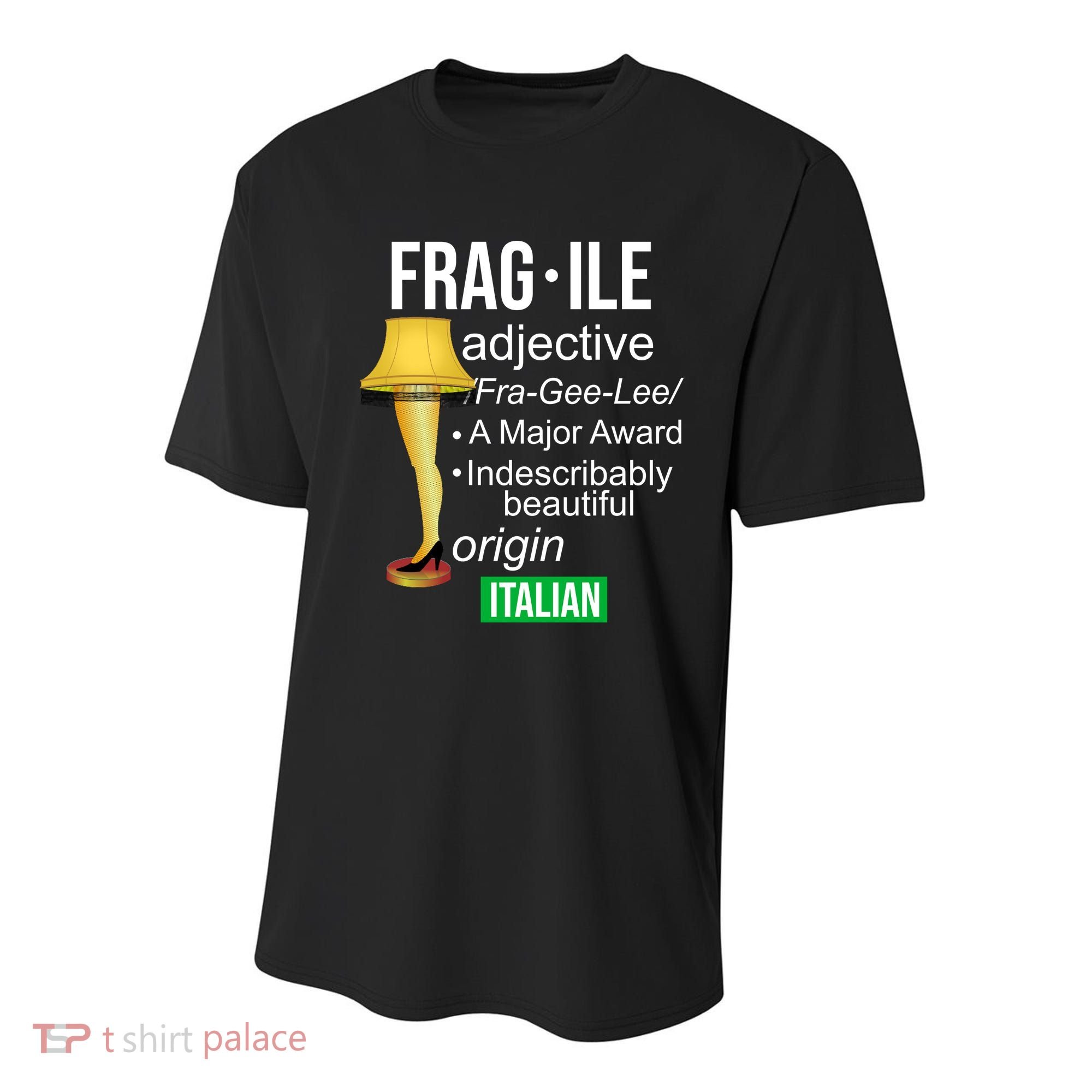 Fragile Adjective Origin Italian A Major Award Youth Performance Sprint T-Shirt