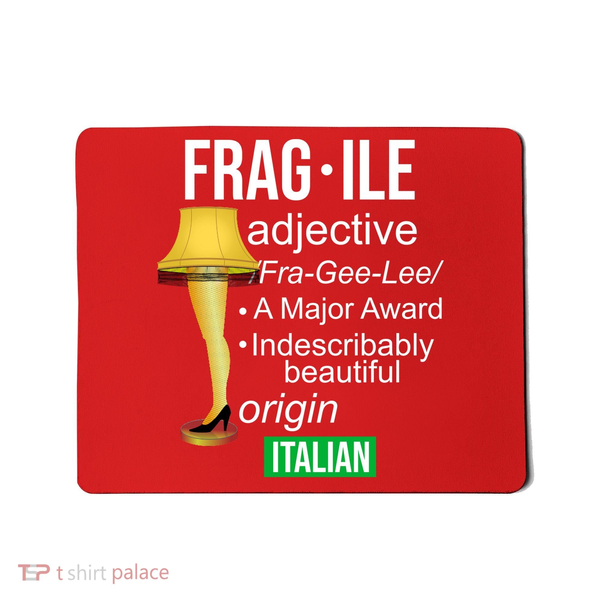 Fragile Adjective Origin Italian A Major Award Mousepad