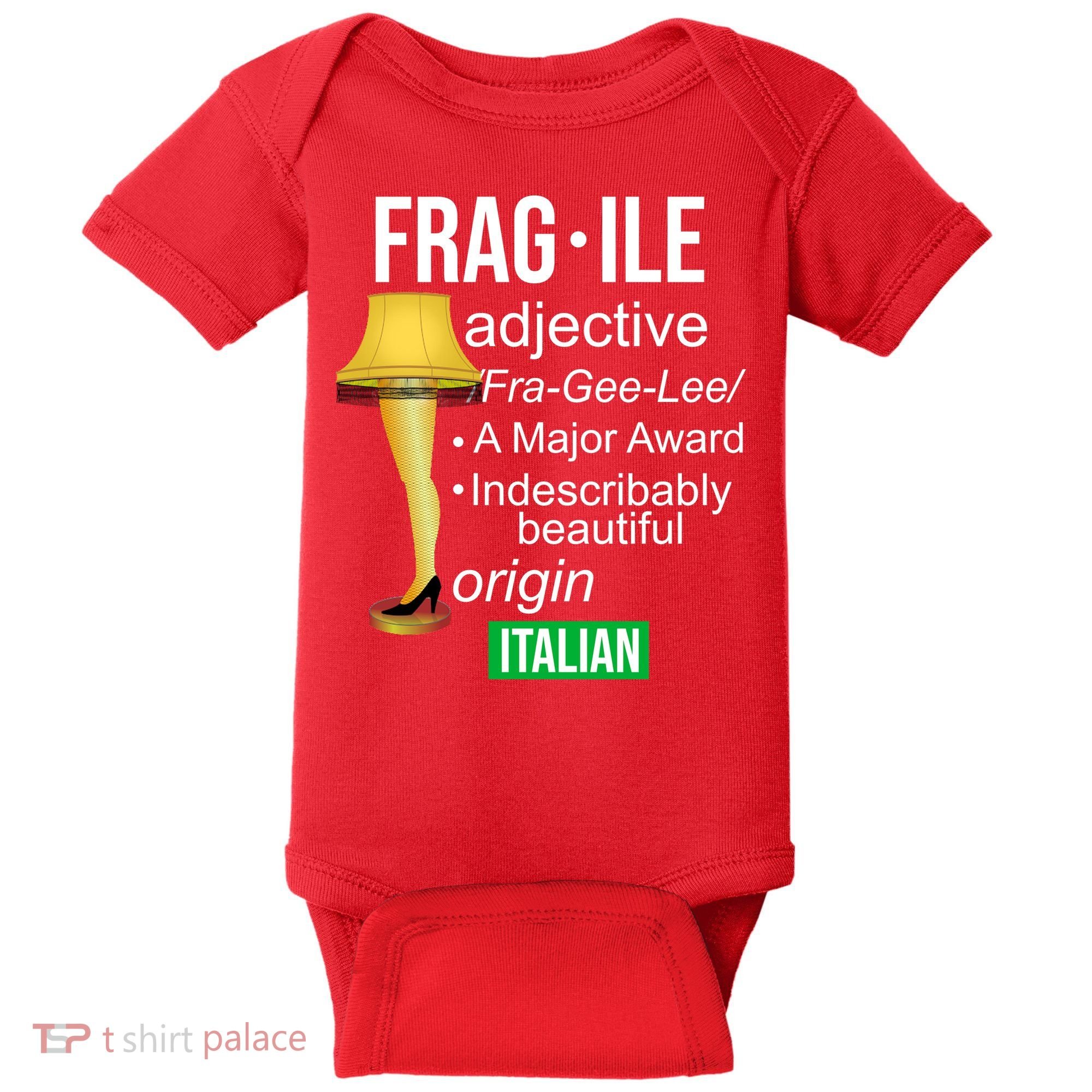 Fragile Adjective Origin Italian A Major Award Baby Bodysuit