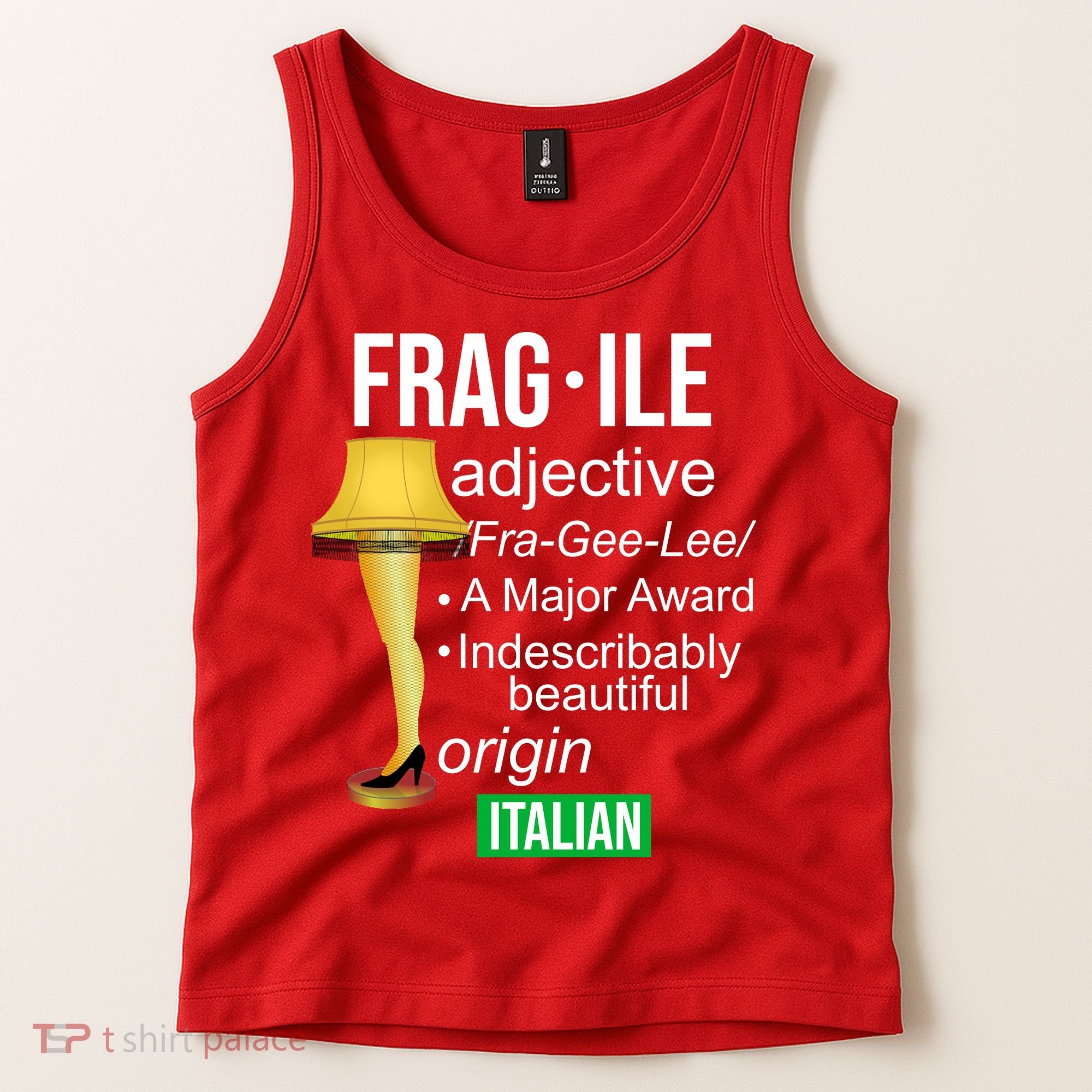 Fragile Adjective Origin Italian A Major Award Tank Top