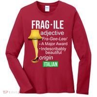 Fragile Adjective Origin Italian A Major Award Women's Long Sleeve Shirt thumb 0