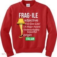 Fragile Adjective Origin Italian A Major Award Kids Sweatshirt thumb 0