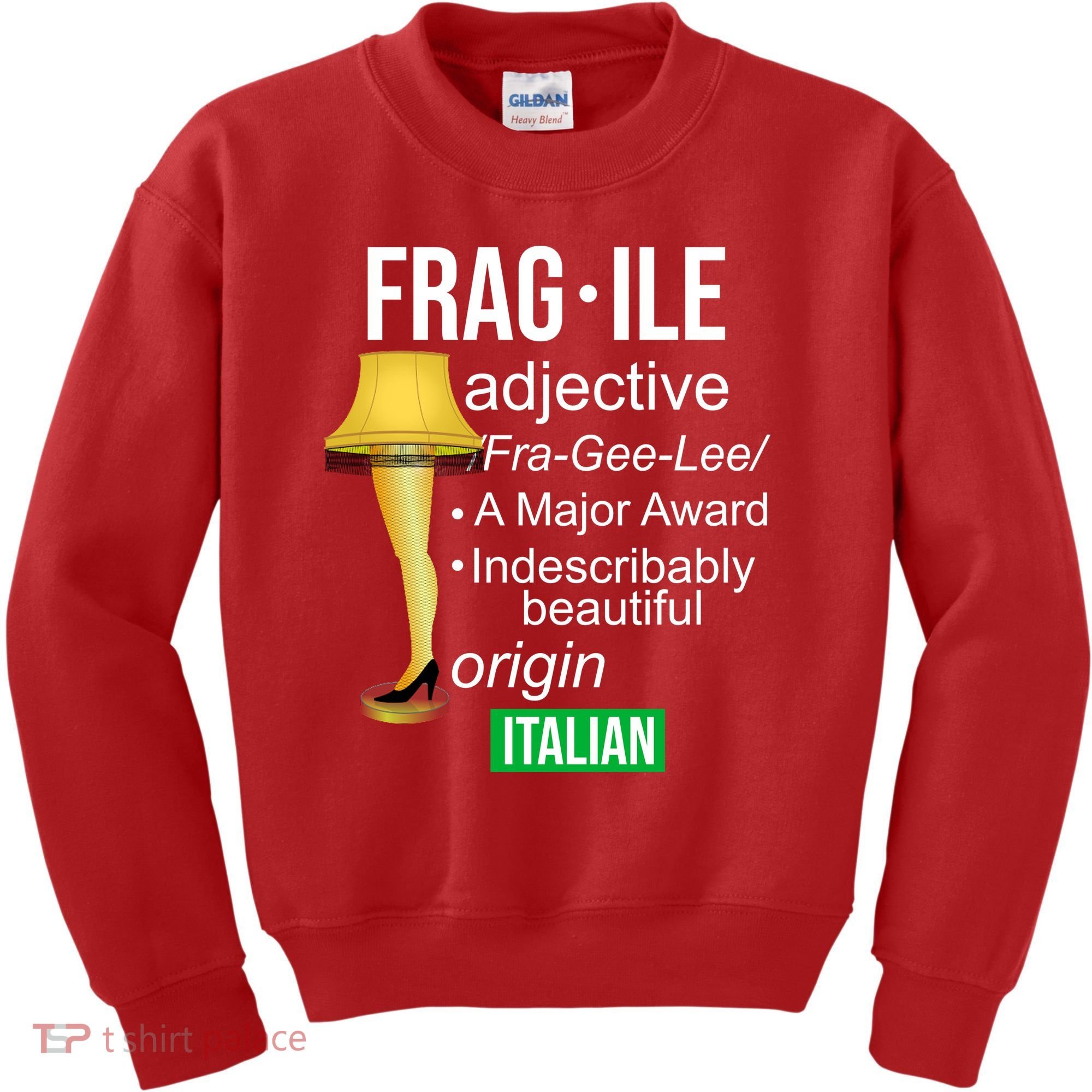 Fragile Adjective Origin Italian A Major Award Kids Sweatshirt