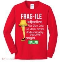 Fragile Adjective Origin Italian A Major Award Kids Long Sleeve Shirt thumb 0
