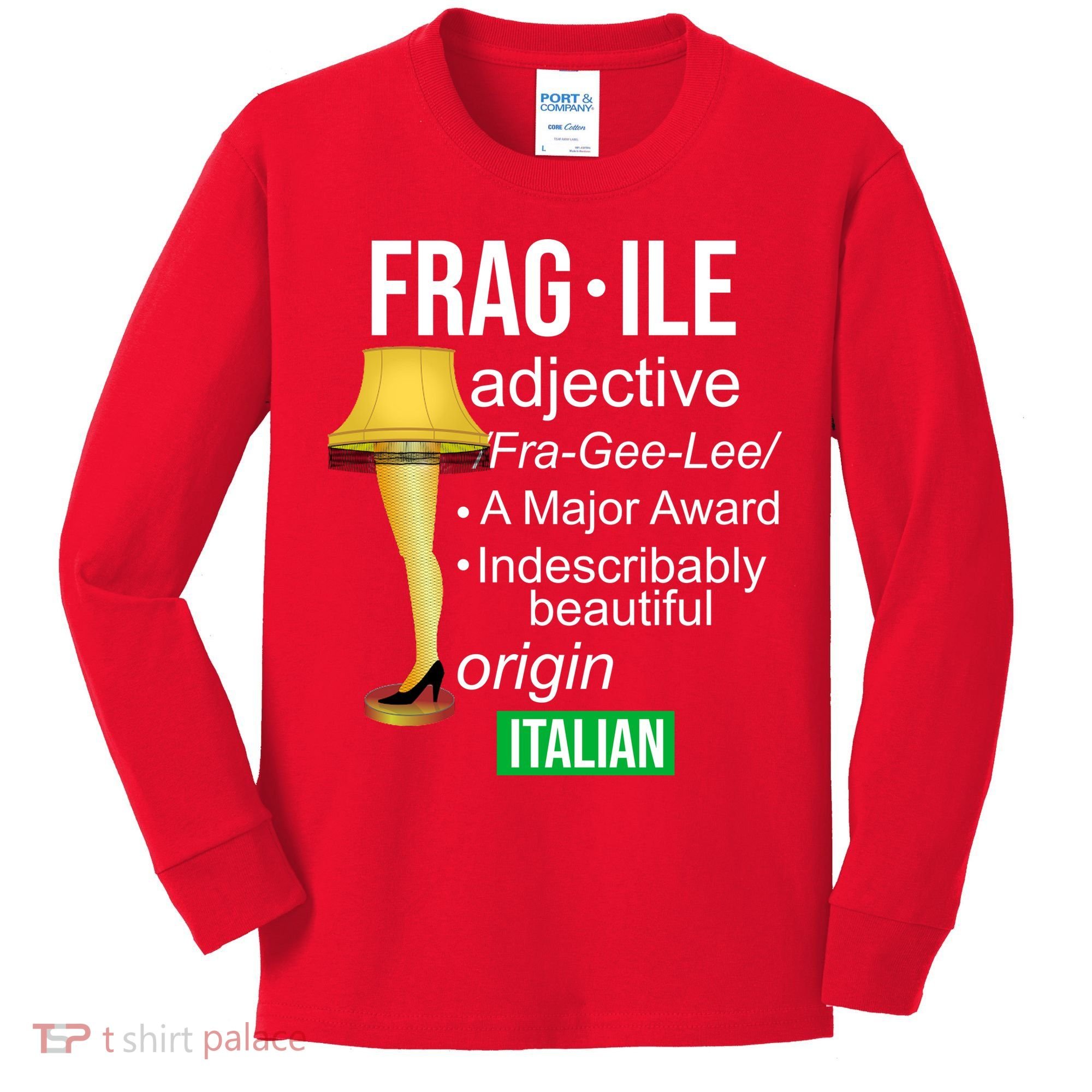 Fragile Adjective Origin Italian A Major Award Kids Long Sleeve Shirt