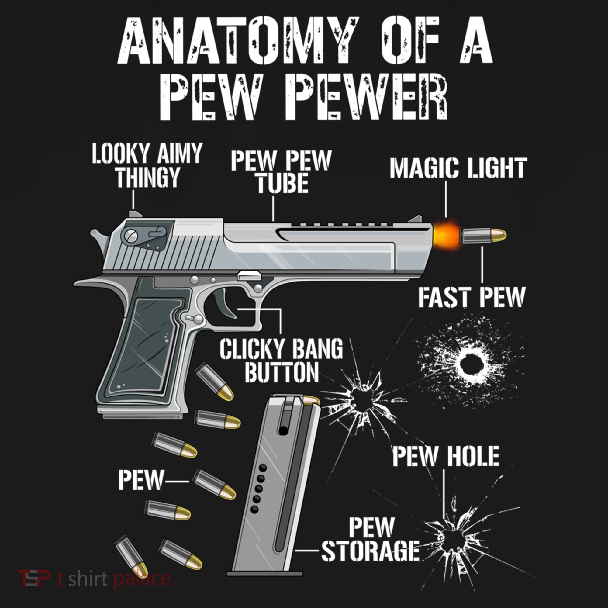 Funny Anatomy Of A Pew Pewer Gift Ammo Gun Gift Adt Saying Gift Women's Hoodie