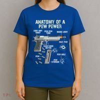 Funny Anatomy Of A Pew Pewer Gift Ammo Gun Gift Adt Saying Gift T-Shirt thumb 4
