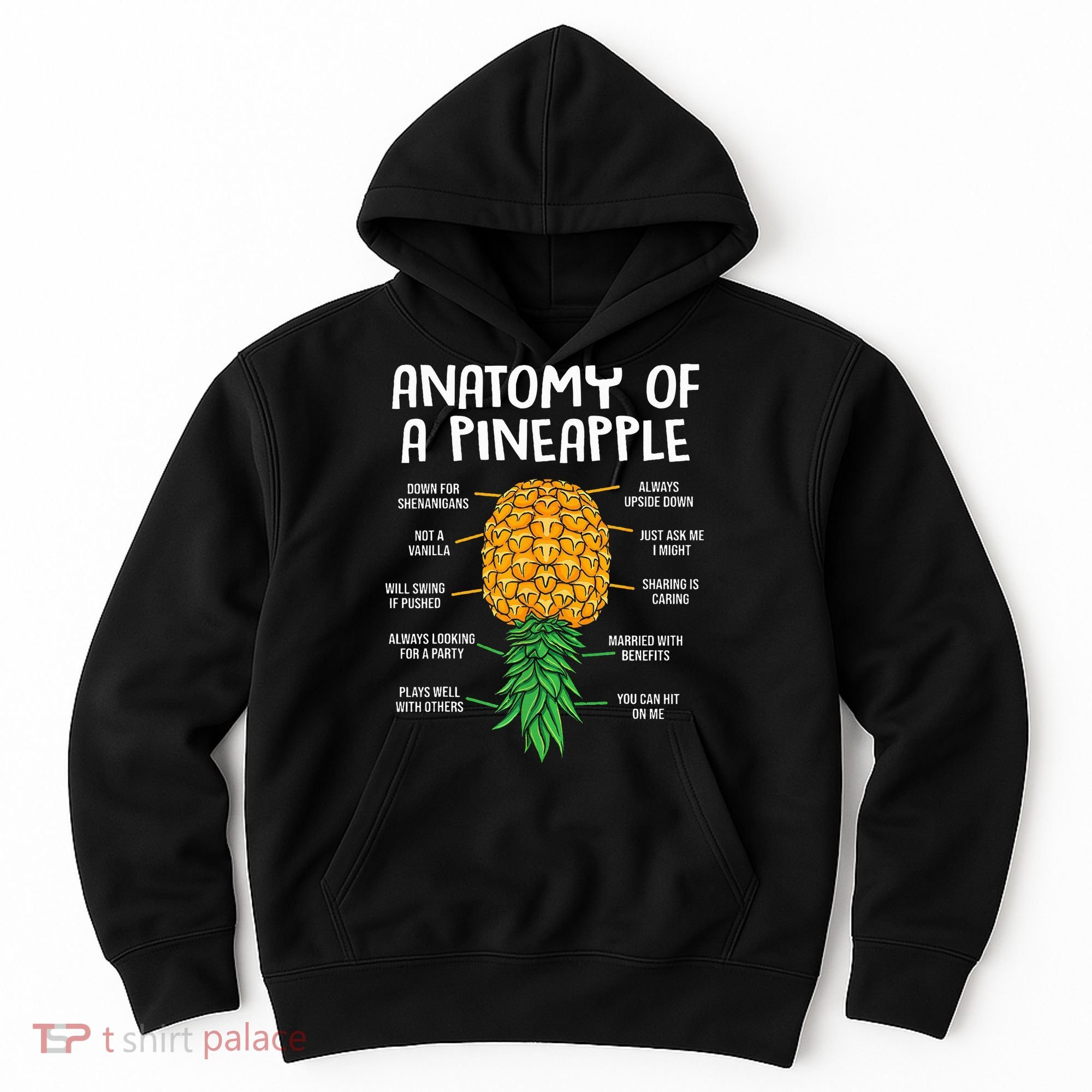 Funny Anatomy Of A Pineapple Swinger  Hoodie