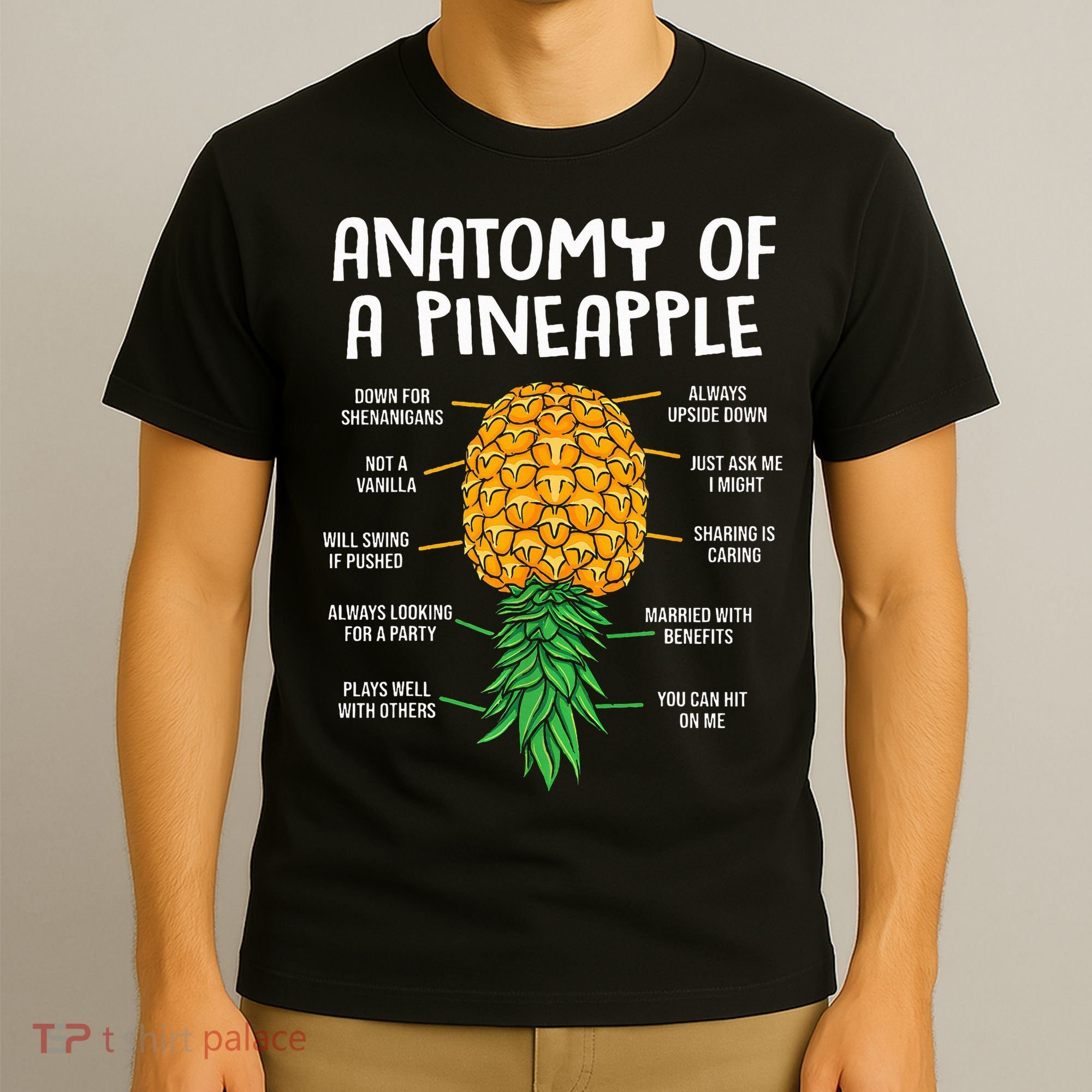 Funny Anatomy Of A Pineapple Swinger  T-Shirt