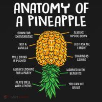 Funny Anatomy Of A Pineapple Swinger  T-Shirt thumb 7
