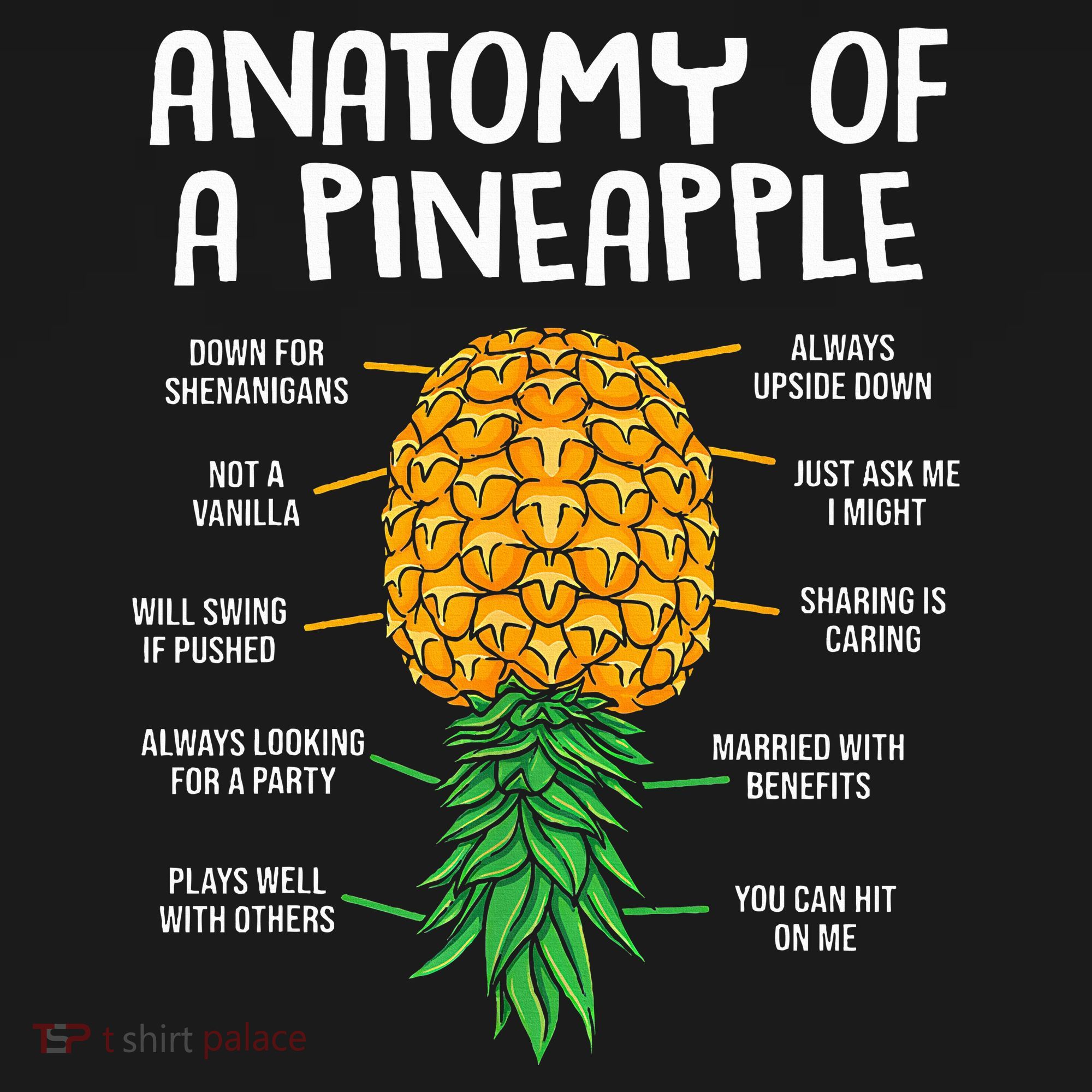 Funny Anatomy Of A Pineapple Swinger  Women's Hoodie