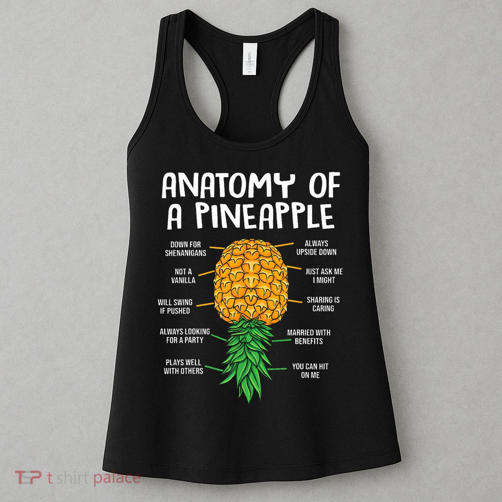 Funny Anatomy Of A Pineapple Swinger  Women's Tank Top