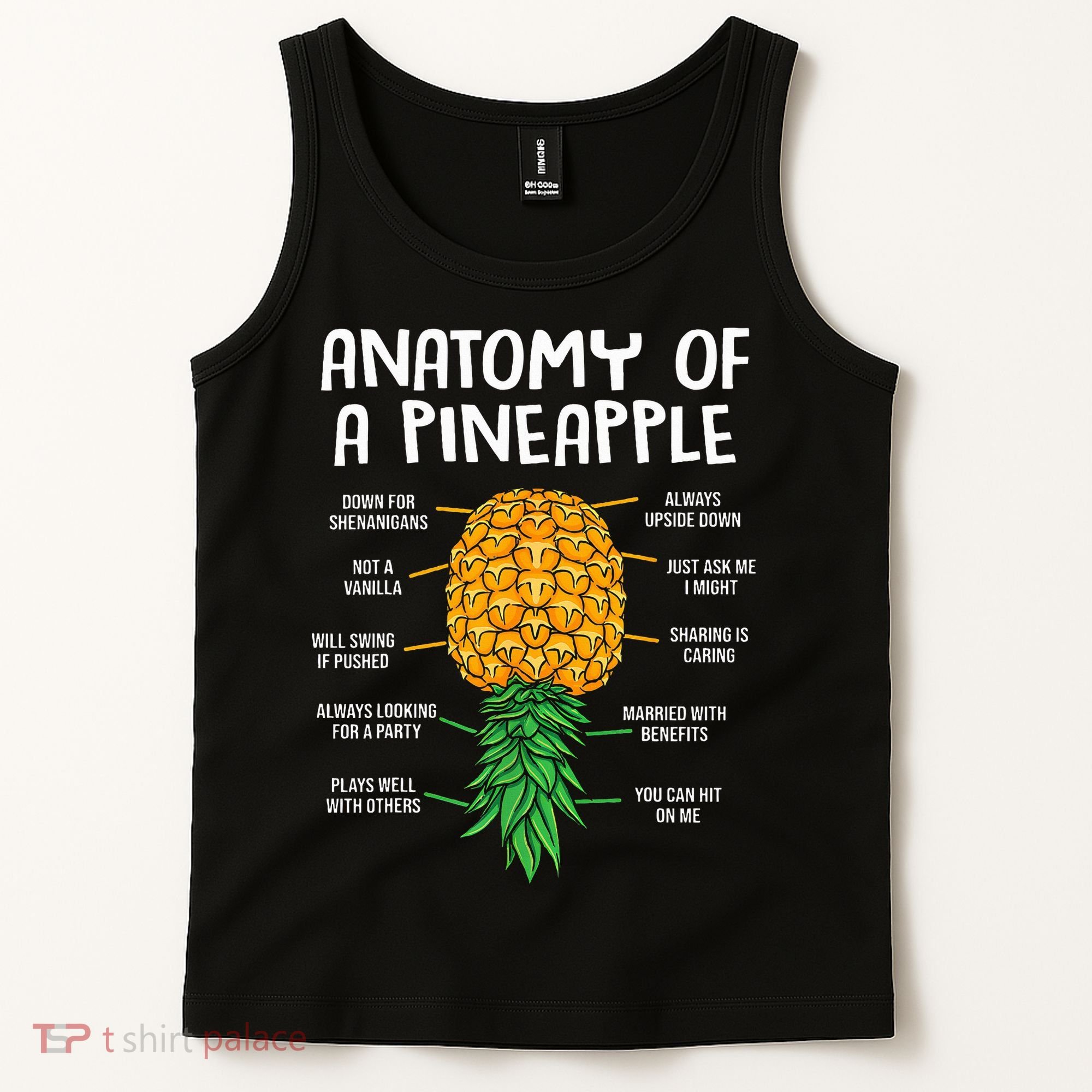 Funny Anatomy Of A Pineapple Swinger  Tank Top