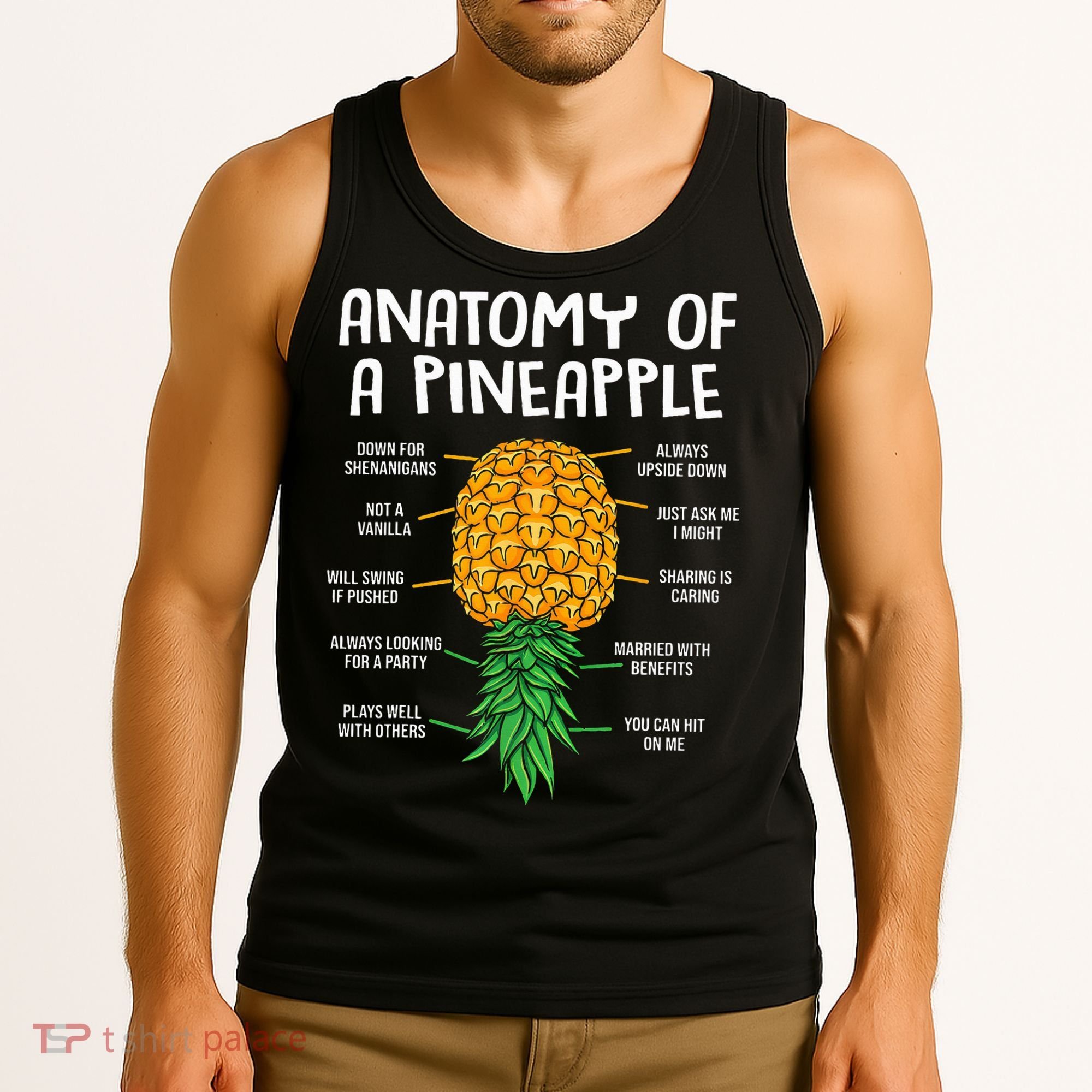 Funny Anatomy Of A Pineapple Swinger  Tank Top