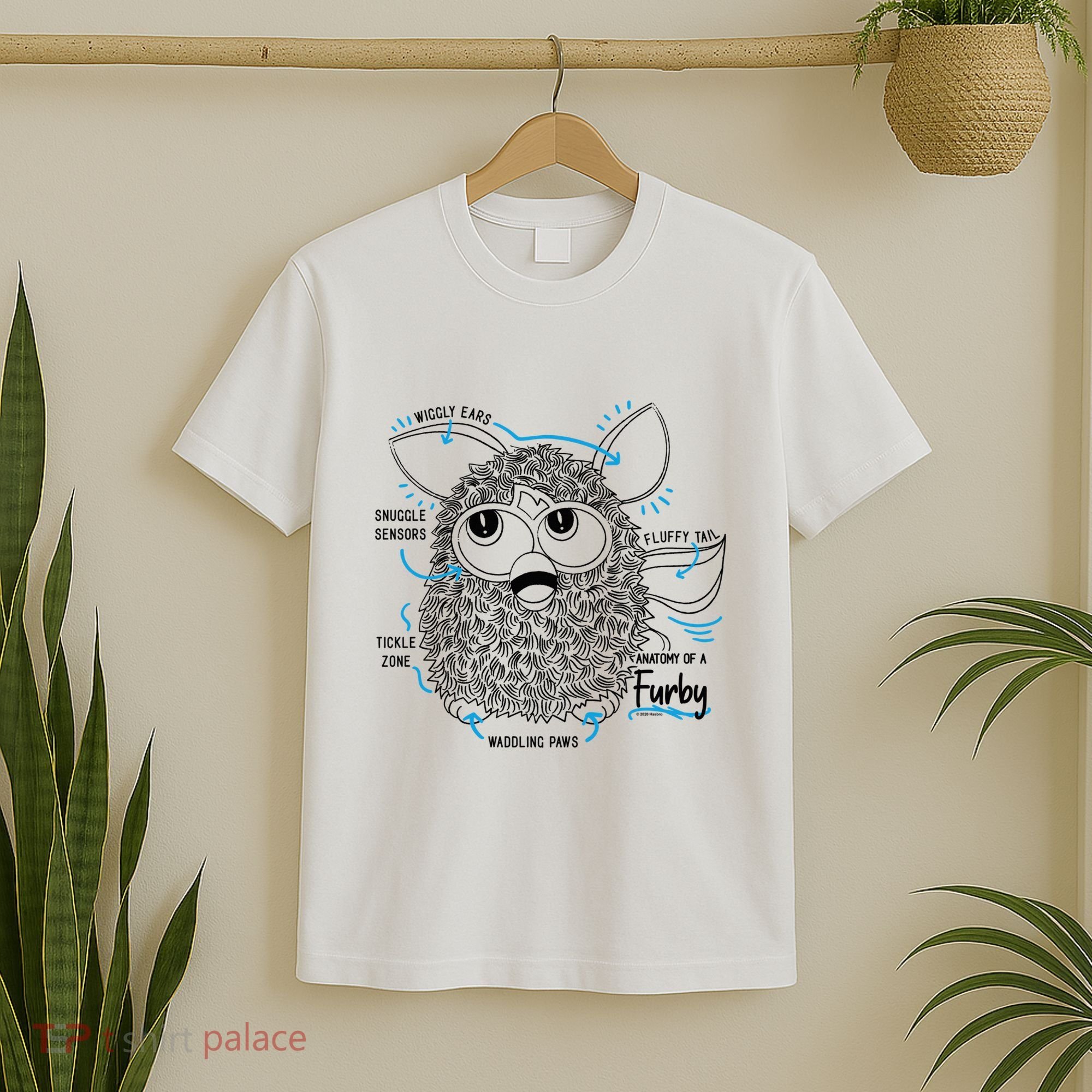 Furby Anatomy Of A Furby Retro Textbook Diagram T-Shirt