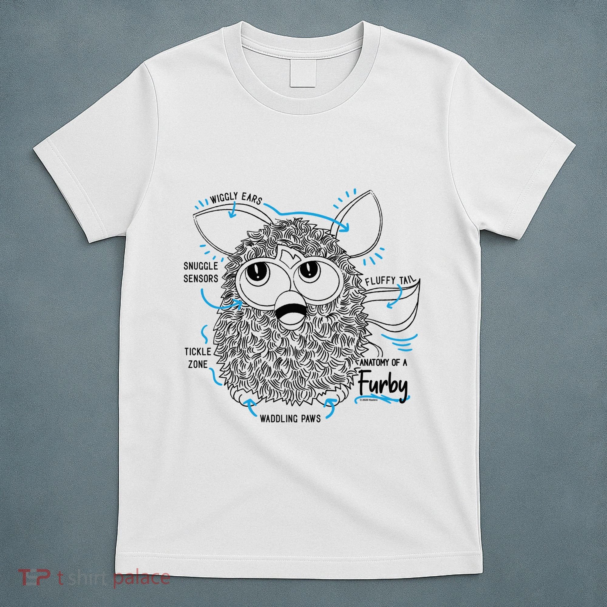 Furby Anatomy Of A Furby Retro Textbook Diagram T-Shirt