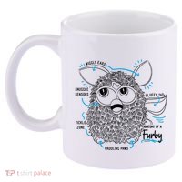 Furby Anatomy Of A Furby Retro Textbook Diagram 11oz C Handle Ceramic Mug thumb 2