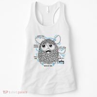 Furby Anatomy Of A Furby Retro Textbook Diagram Women's Tank Top thumb 0